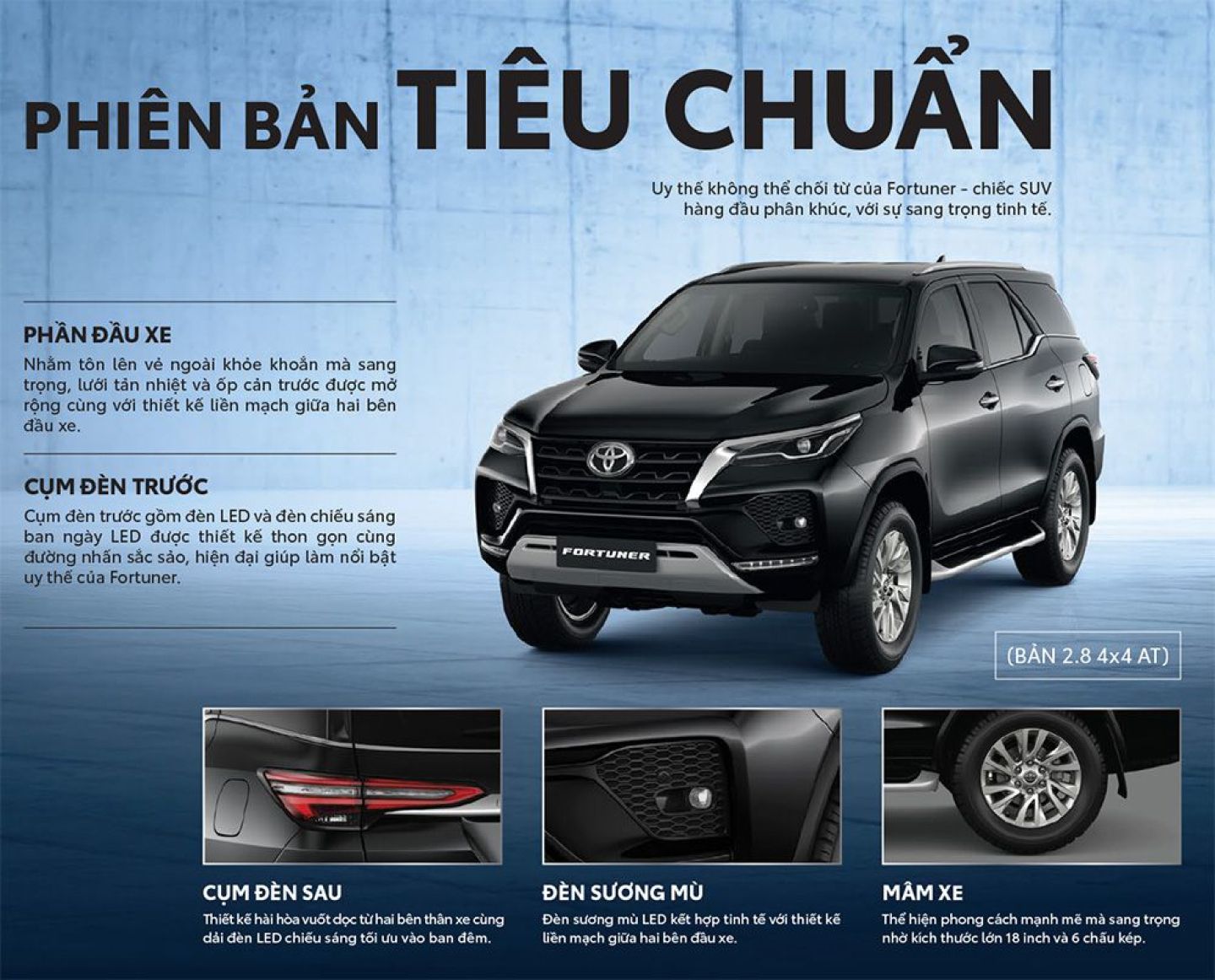 Cho thuê xe 7 chỗ Fortuner